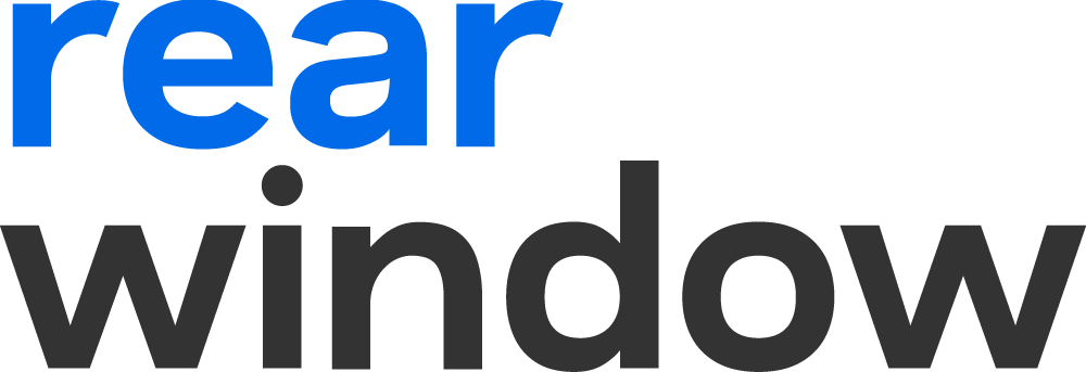 Rear Window Logo - Blue